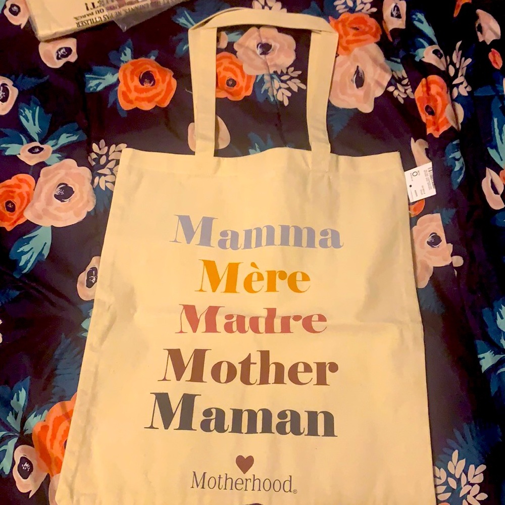 Motherhood mama tote bag